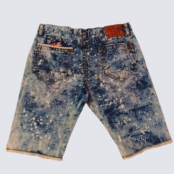 The Heritage By America Acid Wash Distressed Denim Shorts Men's Size 40 - Picture 2 of 11